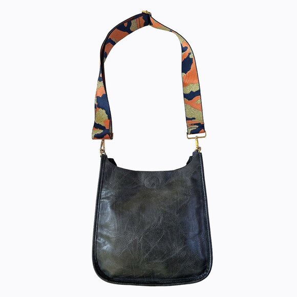 Ahdorned NY Vegan Leather Messenger Bag Charcoal Gray 2 Crossbody Straps Y2K 90s - Picture 2 of 11